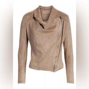 Blank NYC Women's Taupe Faux Suede Jacket
